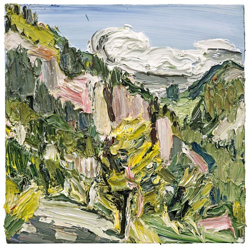 Baum und Felswand, Weggis, 2012|Oel auf Leinwand|40 x 40 cm|Ref. 92