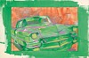 Samuel Buri |Cadillac, 1994 |Aquarell, Kreide auf Papier, 79 x 120 cm| Ref. 4/RLH 