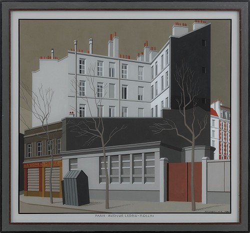 Andreas His|Paris, avenue Ledru-Rollin, 1980|Hinterglasmalerei, 59 x 63 cm|Ref. 826