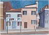 Andreas His|Burano, hellblaues und hellrotes Haus, 2006|Aquarell auf Papier, 30 x 40 cm|Ref. 820
