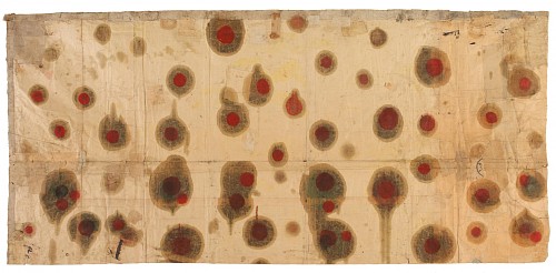 Caccioni, Luca |Lotophagie, 2009 |Abrasioni, pigmenti, olio di papavero su carta e tela |124 x 270 cm Ref. 305