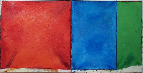 Giuliano Collina | Tovaglia a tre colori, 2014| Lack, Oel auf Leinwand, 100 x 200 cm|Ref. 72