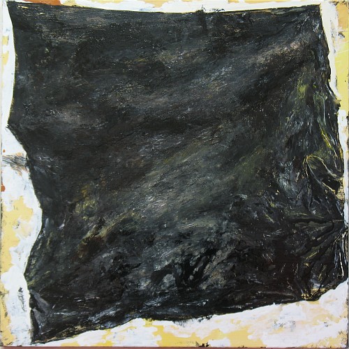 Giuliano Collina |Tovagliolo nero steso, 2014| Lack auf Leinwand, 60 x 60 cm|Ref. 75