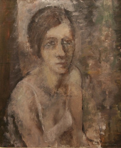 Irène Zurkinden |  Portrait einer Tänzerin, o. J. | Oel auf Leinwand, 55,5 x 46 cm | Ref. 127/RS