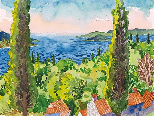 Dalmatinische Küste, 2012|Aquarell auf Papier|31 x 41 cm|Ref. 470