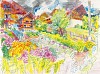 Frau Hodlers Garten, o.J.|Farbstift auf Papier|57 x 76 cm|Ref. 294
