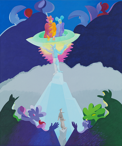 René Myrha|Curiosités II, 2014 | Acrylfarbe auf Leinwand, 130 x 110 cm | Ref. 858