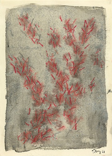 Mark Tobey|Ohne Titel, 1961|Tempera, Aquarell auf Papier, 35 x 25,5 cm|Ref. U. 572