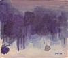 Otto Staiger| Blauer Abend, um 1960| Aquarell auf Papier, 28,5 x 33 cm| Ref. 4/CV