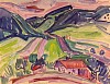 Max Sulzbachner| Juralandschaft am Doubs, 1925| Tempera auf Papier, 50 x 64 cm LM| Ref. 836/R
