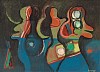 Serge Brignoni|3 Figuren, 1969|Oel auf Karton, 40 x 54,5 cm|Ref. 6/HK
