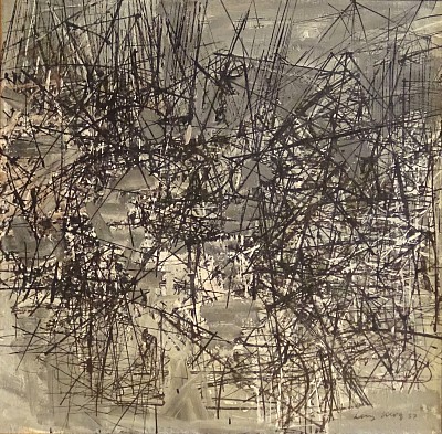 Quell, 1957 |Oel auf Leinwand | 45 x 46 cm
