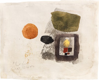 Monti 60.7i.1960, 1960 | Eioeltempera auf Blattgold auf Leinen | 21,5 x 26,5 cm | Ref. U. 887