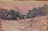 Ernesto Schiess |Landschaft mit Schafen und Esel, um 1924|Oel auf Karton, 30,5 x 46 cm LM|Ref. 1/WH