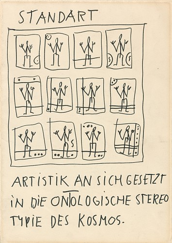 A.R. Penck | Standart, 1970| Filzstift auf Papier |30 x 20,5 cm| Ref. 1/FB