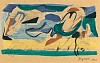 Variations des formes dans l'eau, 1932| Aquarell über Bleistift auf Papier| 14,7 x 23,2 cm LM | Ref. B. 61