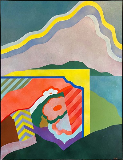 Mont Casaque, 1969| Nitro-Spray auf Leinwand, 116 x 89 cm | Ref. 1/MAY