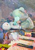 Pollo7 | Unicorn and Teddy, 2022 | Oel auf Leinwand | 70 x 50 cm | Ref. 9
