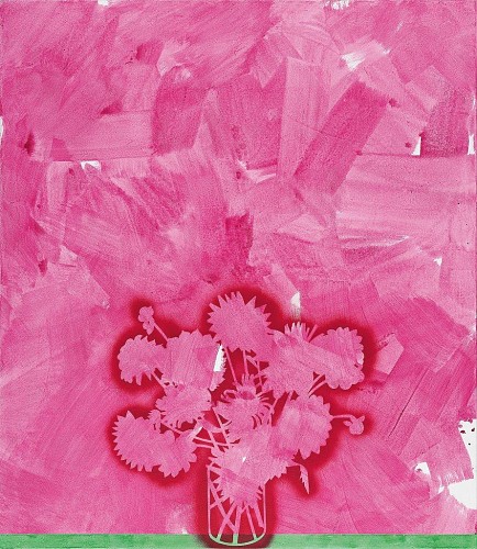 Samuel Buri (1935) | Rosa grundiert, 2009 | Acryl auf Leinwand | 150 x 130 cm